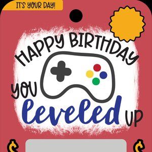 Happy Birthday You Leveled Up Celebration Money Card Holder Unique Gift
